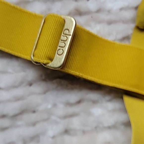 💗  CUUP The Plunge Mesh Underwire UW Bra Yellow Sun 34F 34DDD New - Picture 6 of 10